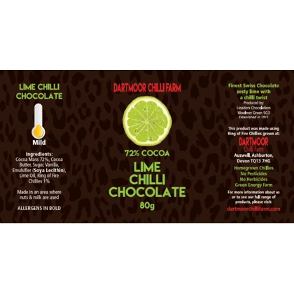 Lime Chilli Chocolate, 80g