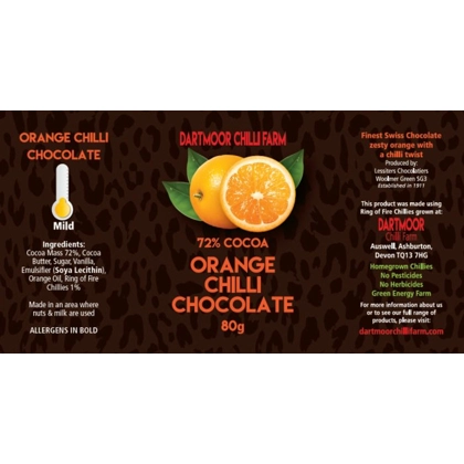 Orange Chilli Chocolate, 80g