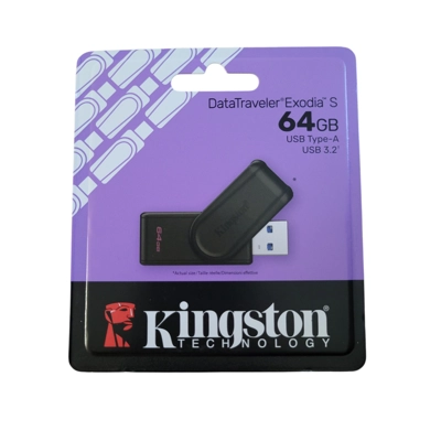 Kingston DataTraveler Exodia S 64 GB USB 3.2 Flash Drive Kingston DataTraveler Exodia S 64 GB USB 3.2 Flash Drive