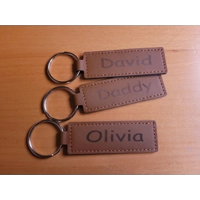 Faux Leather Keyring - Personalised
