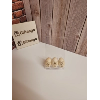 Laser Engraved Bunny Egg Set – Mini 1" Easter Keepsake (Set of 3)