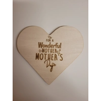 Wooden Engraved Mother’s Day Heart Coaster