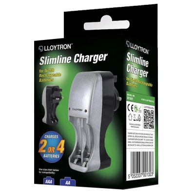 Lloytron Slimline AA/AAA Battery Charger