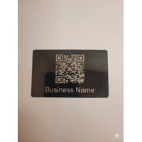 Custom Black Metal Business Cards – Laser Engraved (Pack of 10)