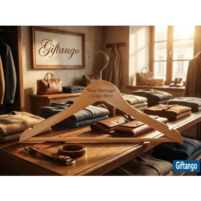 Personalised Wooden Coat Hanger – Custom Engraved