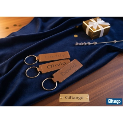 Faux Leather Keyring - Personalised