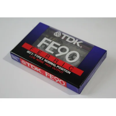 TDK FE90 Ferric Blank Cassette Tape – IEC I Type I (90 Minutes)