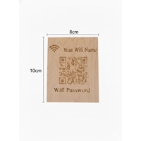 Personalised Wooden WiFi QR Card