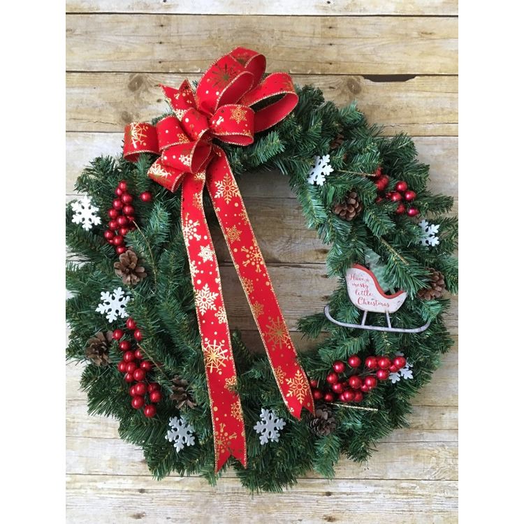 Christmas red ribbon Handmad..