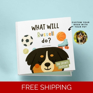 Custom Pet Spor Book for Kids – Personalized Bedtime Story, Dog or Cat as Hero - Gift Idea for Godso