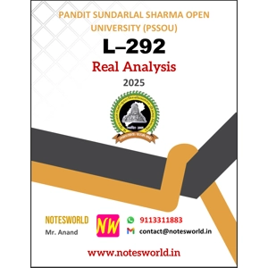 PSSOU MA/MSC (Mathematics) Previous Real Analysis (L–292) Solved Assignment 2025