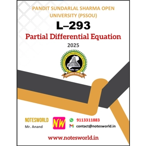 PSSOU MA/MSC (Mathematics) Previous Partial Differential Equation (L–293) Solved Assignment 2025