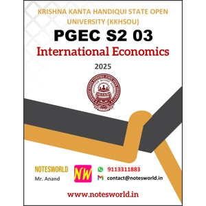 KKHSOU International Economics (PGEC S2 03) Solved Assignment 2025