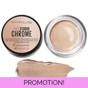 Maybelline Face Studio Chrome Jelly Highlighter 9.5ml - Shade 20 Metallic Rose