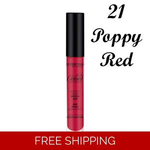 Deborah Milano Fluid Velvet Mat Liquid Lipstick - 21 Poppy Red