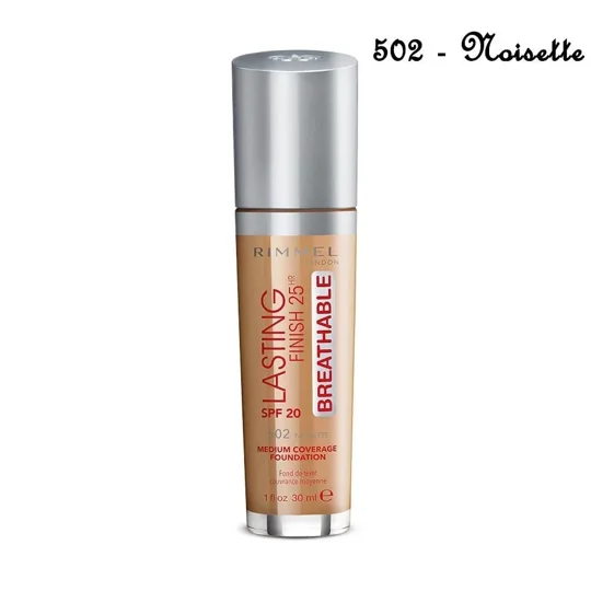 Rimmel Lasting Finish 25hr Breathable Foundation - 502 Noisette