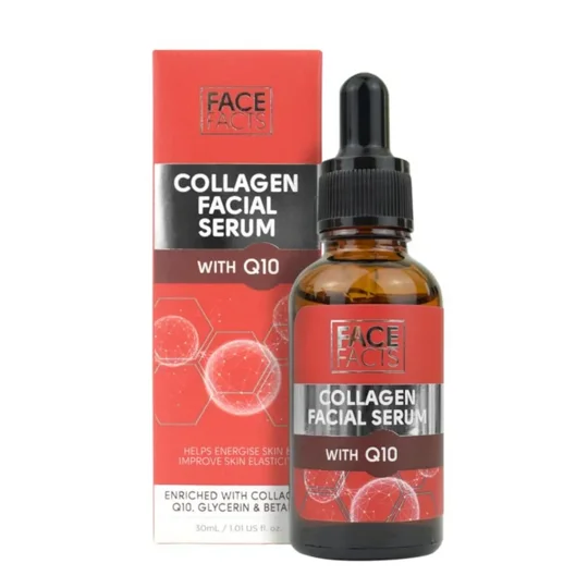 3 x Face Facts Collagen Facial Serum with Q10 30ml