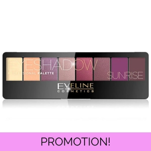Eveline Mate & Shimmer Eyeshadow Palette for Smokey & Natural Looks - Sunrise