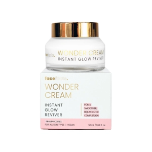 Face Facts Wonder Cream  50ml  Vegan  Instant Glow Reviver.   Powered with Peptides + Green Tea + Vi
