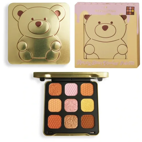 Revolution Boxed Honey Bear Eyeshadow Palette - 9 Caramel & Honey Shades