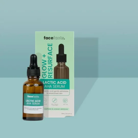 Face Facts Glow & Resurface Lactic Acid AHA Exfoliating Serum - 30ml