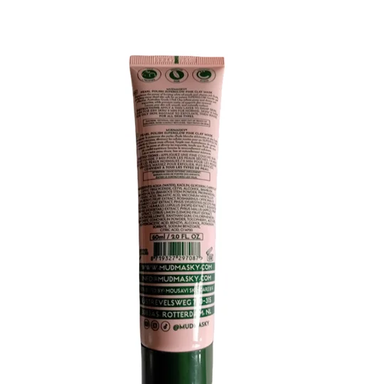 Mudmasky Pearl Polish Super Glow Pink Clay Mask Exfoliating Scrub 60ml
