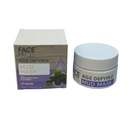 3 x Face Facts Skin Care Vegan - Anti-Aging Mud Mask Treatment