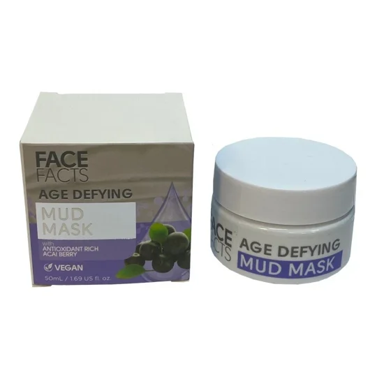 3 x Face Facts Skin Care Vegan - Anti-Aging Mud Mask Treatment
