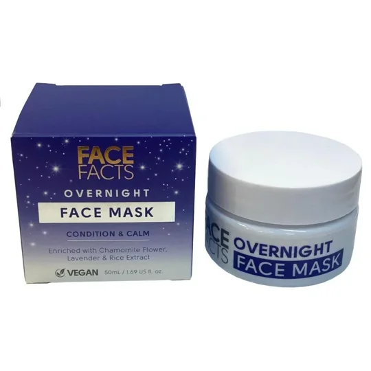 2 x Face Facts Overnight Condition & Calm Face Mask 50ml