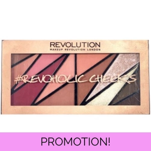 Revolution Revoholic Cheeks Blusher Palette with Contour & Highlighter