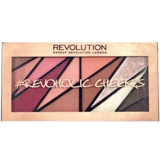 Revolution Revoholic Cheeks Blusher Palette with Contour & Highlighter