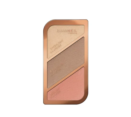 Rimmel Sculpting Palette - Coral Glow (Highlight, Contour, Blush)
