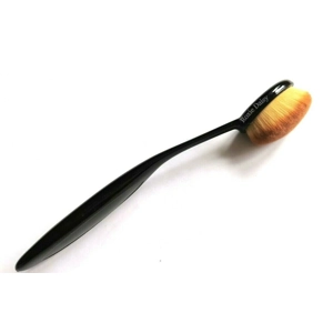 Dense Flat Top Long Slim Handled Oval Foundation Brush