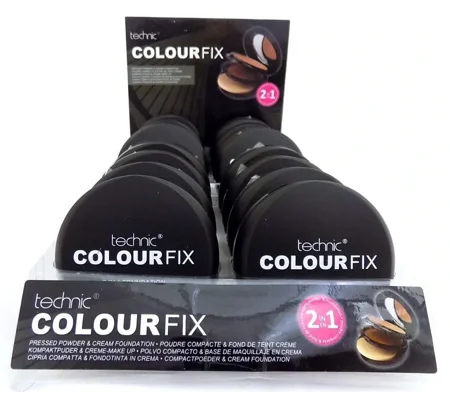 Technic Colour Fix Powder & Cream Foundation Compact 2 in 1 - Various Shades