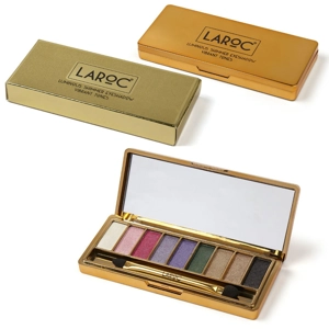 LaRoc Gold Case Luminous Shimmer Eyeshadow Palette - Vibrant Tones