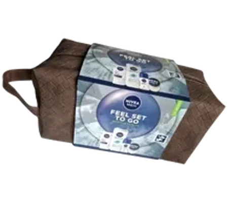 Nivea Men Feel Set To Go Sensitive Wash Kit with Wash Bag