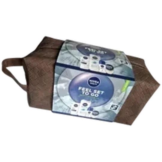 Nivea Men Feel Set To Go Sensitive Wash Kit with Wash Bag