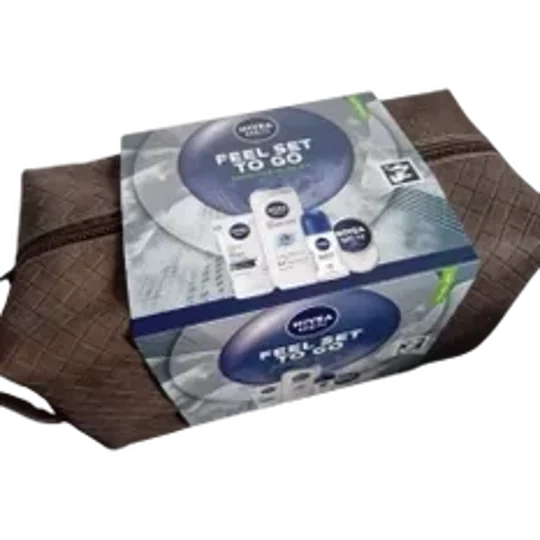 Nivea Men Feel Set To Go Sensitive Wash Kit with Wash Bag