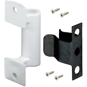 2pk Spring Catch Plinth Clips Kitchen Cupboard Door Kick B..