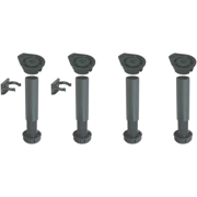 Adjustable Height 150 to 180 mm Plastic Cabinet Cupboard Plinth Foot Leg + Clips Kitchen or Bathroom