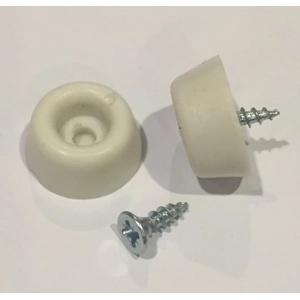 Toilet Seat WHITE Rubber Buffers 19mm (Pack Of 6)