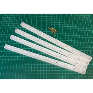 2 Pairs of White Plastic Drawer Runners Guide Rails for 285mm Draws/Drawers Inc Screws