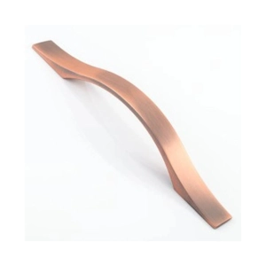 Brushed Copper Sleek Drawer Cabinet Handle, 128mm