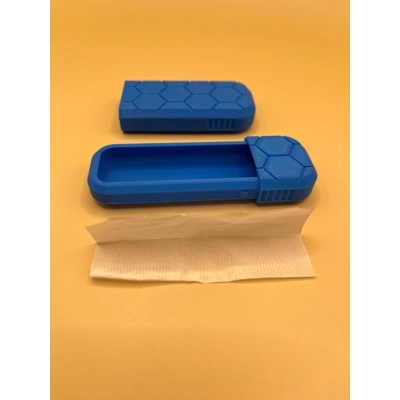 Mini Pocket Rolling Tobacco Case Hard Slide Portable Holder Pre Roll Ups Blue