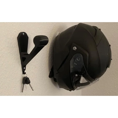 Motorcycle Helmet Wall Mount Rack Stand Holder Jacket Keys Hanger Motorbike