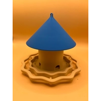 Morden Little Outdoor Bird Feeder Plastic Garden Decor Food Blue