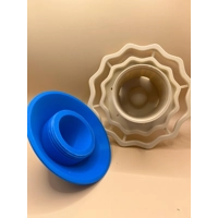 Morden Little Outdoor Bird Feeder Plastic Garden Decor Food Blue