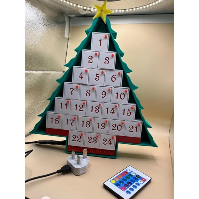 Advent Calendar Christmas Xmas Countdown Surprise LED Multi Lights Remote Flash