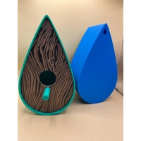 New Modern Design Plastic Bird Home House Teardrop Garden Birdhouse