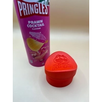 Made For Pringles To Go Chip Holder Red Lunch Box Pot Travel Container Red